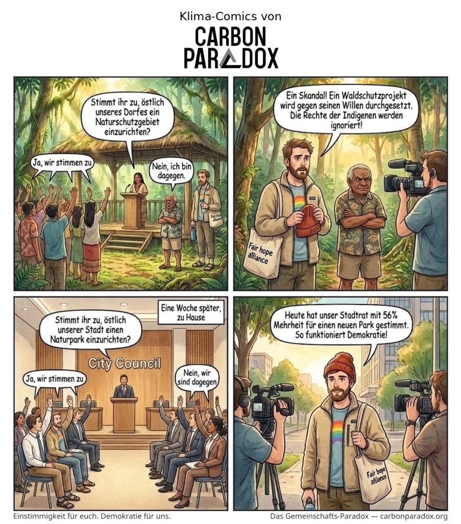 Klima-Comic: Das Dorf-Paradox